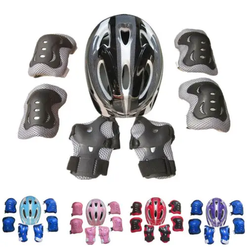 7 шт./компл. Защитное снаряжение для катания на коньках велосипедный ролик