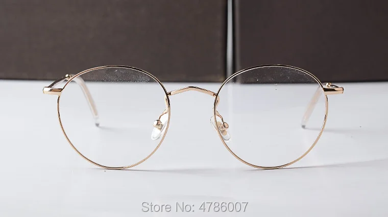 Ультралегкие винтажные круглые мужские очки в металлической двойной оправе