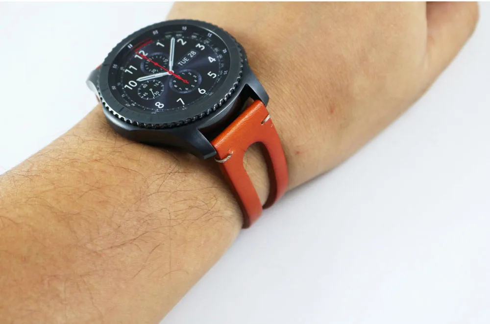 22 мм бусины из натуральной кожи браслет для samsung gear S3 ремешок для Xiaomi Huami Amazfit Pace Stratos 2 Amazfit 2 Band