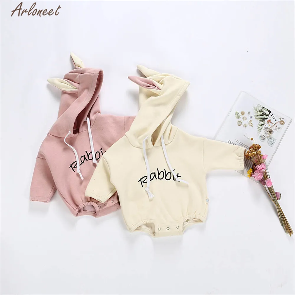 ARLONEET новая одежда для маленьких мальчиков и девочек толстовка с буквами кролика