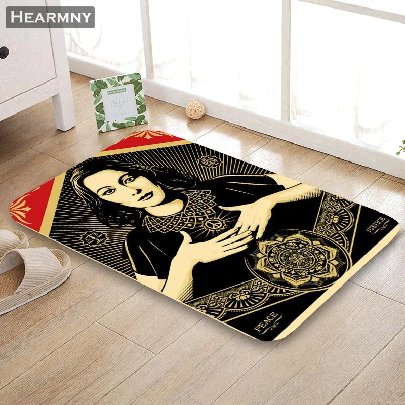 Индивидуальный ковер Shepard Fairey напольный/Банный/кухонный/пляжный фланелевый