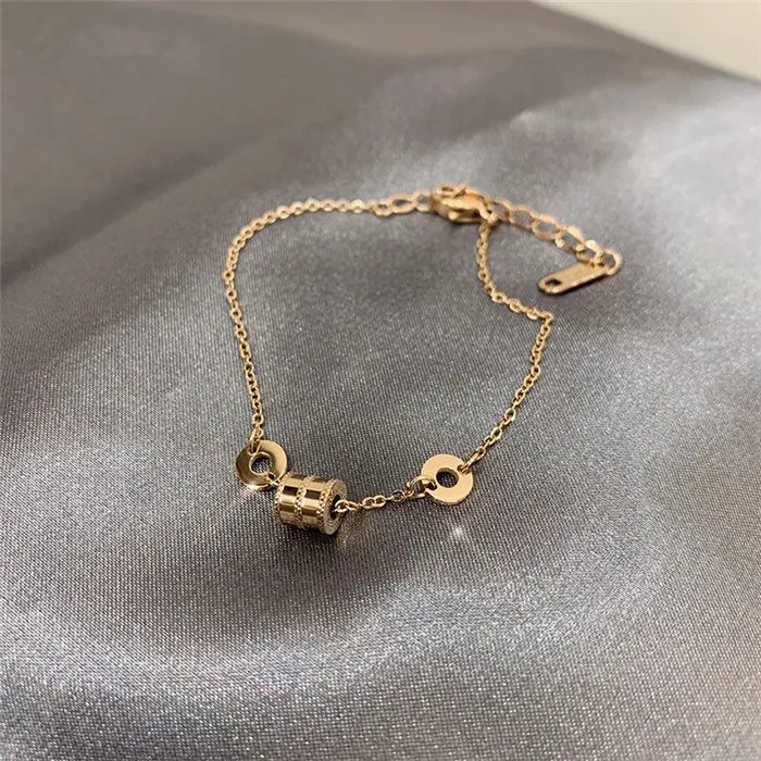 gold YUN RUO, розовое золото и серебро, Классический Пружинный цилиндрический браслет, Модный женский подарок, титановая сталь, ювелирные изделия, никогда не выцветают, Прямая поставка - Окраска металла: gold
