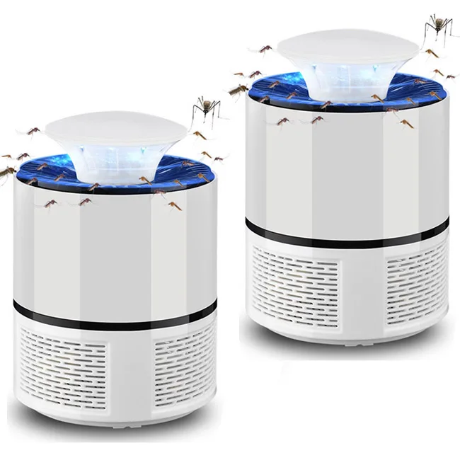 white 2pcs 5 в USB питание от комаров, лампа для дома от насекомых, убийца жуков, ловушка, УФ свет, электронный комарный отражающая лампа - Цвет: white 2pcs