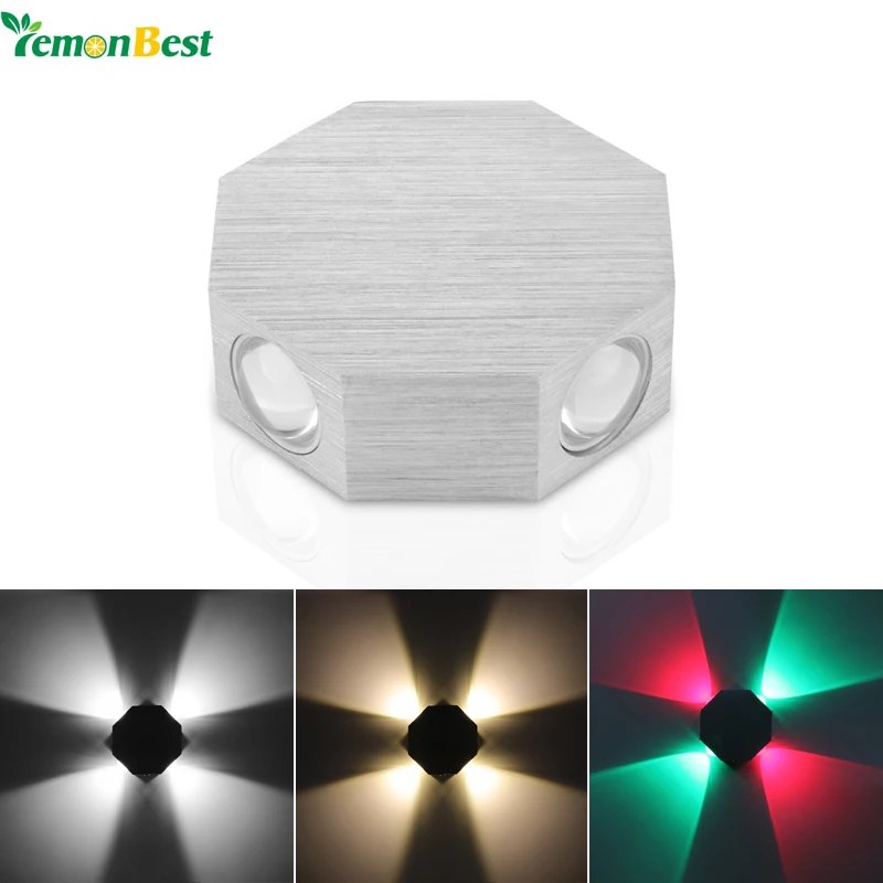 Современная алюминиевая восьмиугольная настенная лампа 4 Вт светодиодный