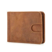 cow leather rfid money clip front pocket wallet genuine leather vintage mens wallets for money and cards slim moneyclip case