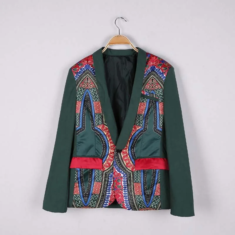 Africa Clothing National Style Printed Ethnic Suit Jacket New Design A Button Blazers Bazin Dashiki Clothes Party | Тематическая