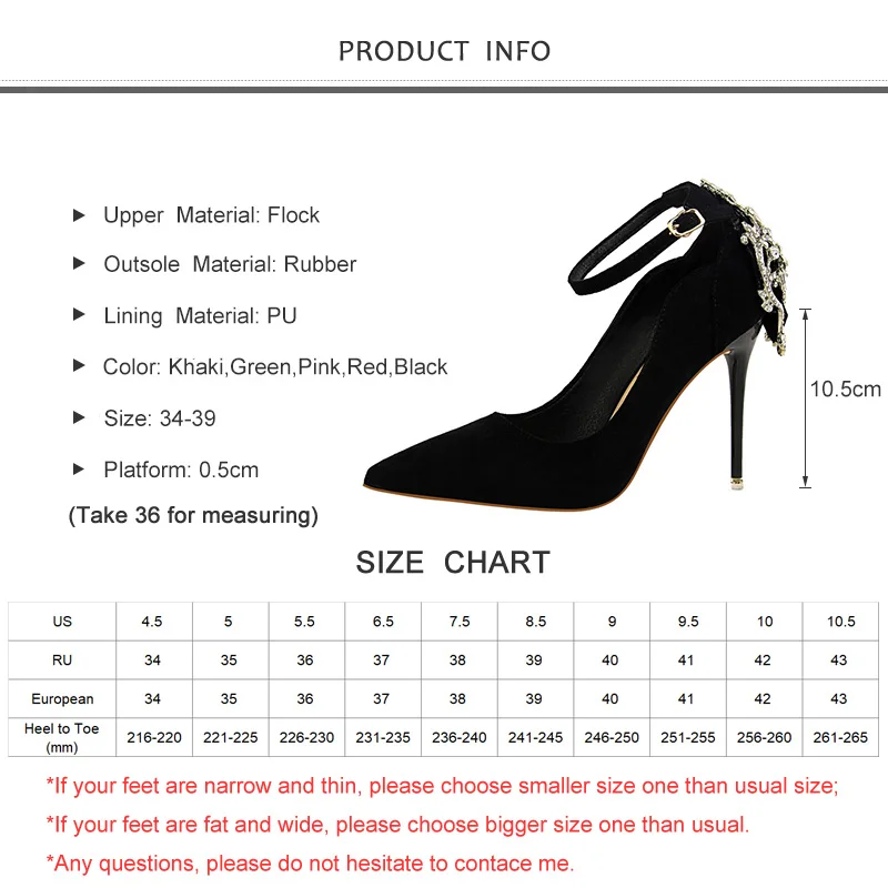 

2019 New Spring/Autumn Women Pumps High Thin Heel Pointed Toe Shallow Buckle Sexy Crystal Party Women Shoes Black High Heel