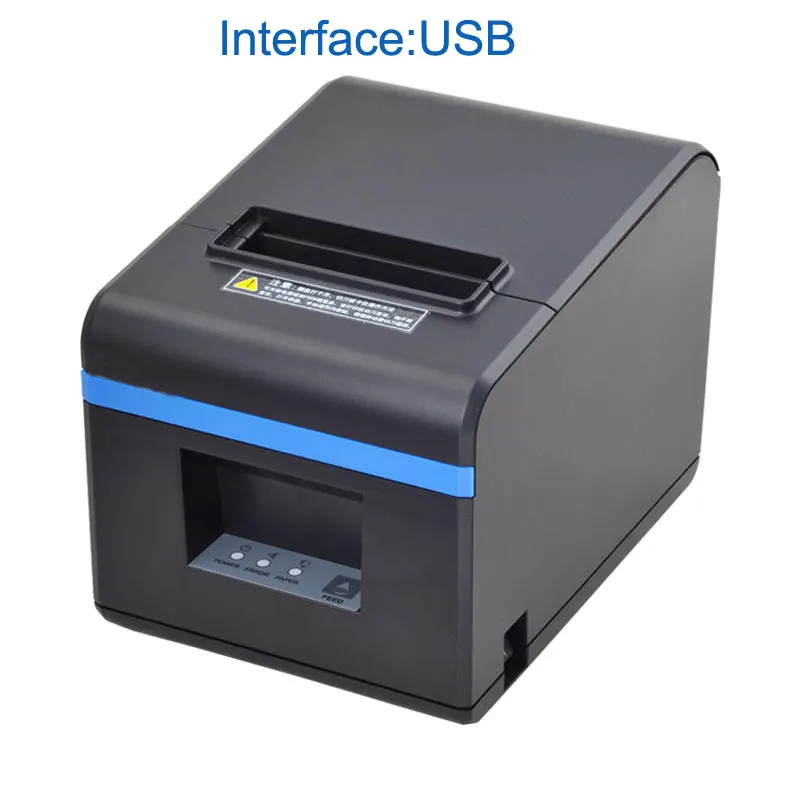 USB Новое поступление 80 мм автоматический резак чековый принтер POS usb-порт для принтера или Ethernet порт или Bluetooth интерфейс для молочного чайного магазина - Цвет: USB