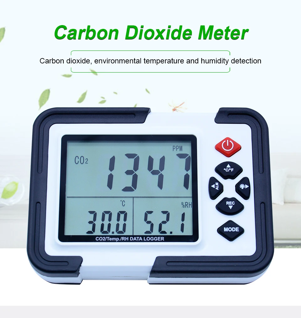 HT-2000 цифровой CO2 метр CO2 монитор детектор газоанализатора 9999ppm CO2 анализаторы Температура относительная влажность тестер