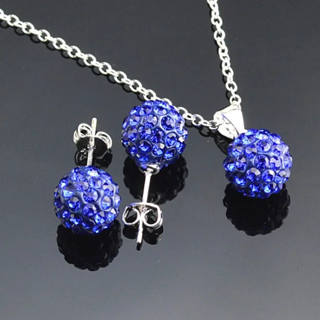 Комплект из колье и серёг серебра 925 пробы |