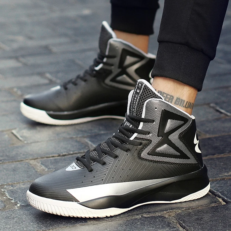 Баскетбольная обувь для мужчин с высоким верхом амортизирующие дышащие