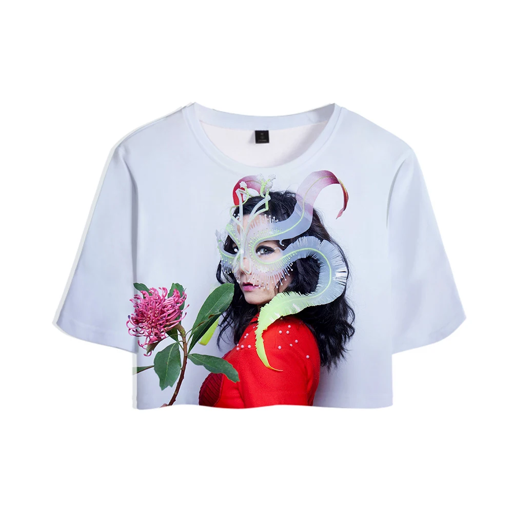 Футболка Bjork женская летняя с 3D принтом большого размера XXL | Женская одежда