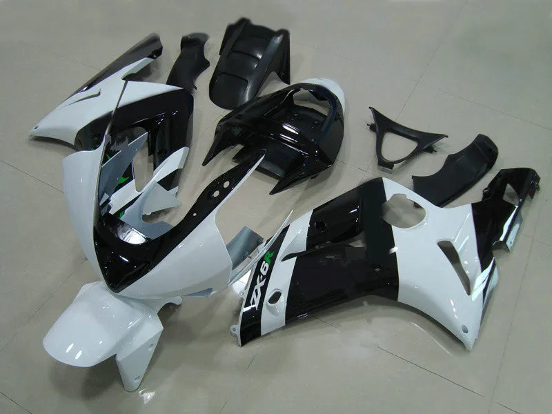 Комплект обтекателей для литья под давлением KAWASAKI Ninja ZX6R 636 03 04 ZX 6R 2003 2004 ABS белый
