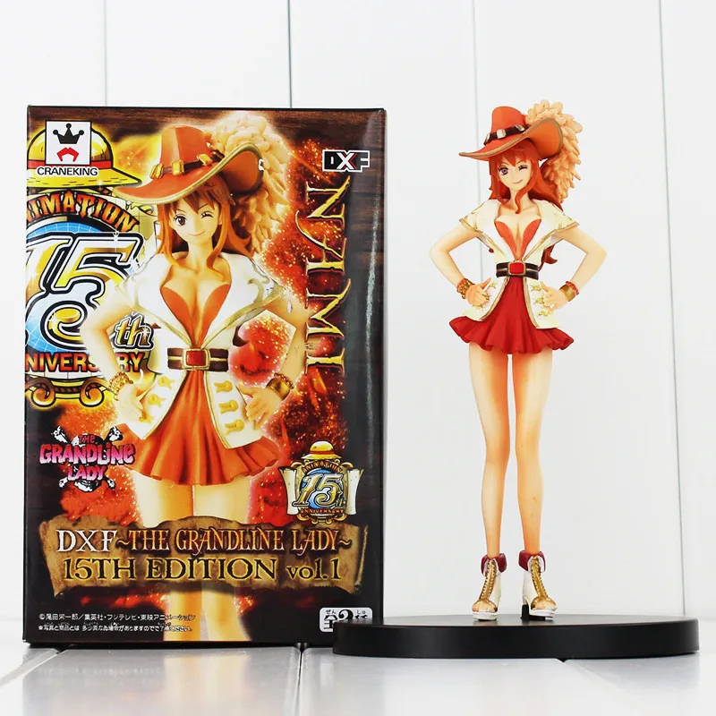 18 см аниме мультфильм цельнокроеный нами 7 &quotфигурка grandline леди 15th юбилей