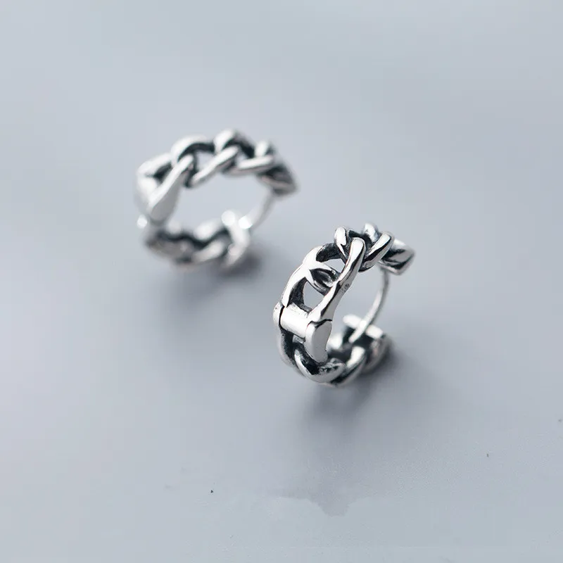 

Серьги-кольца huggie из серебра 100% пробы, 15 мм
