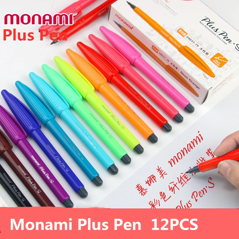 12 цветов Monami Plus ручка блестящая корейские канцелярские принадлежности Papelaria Zakka