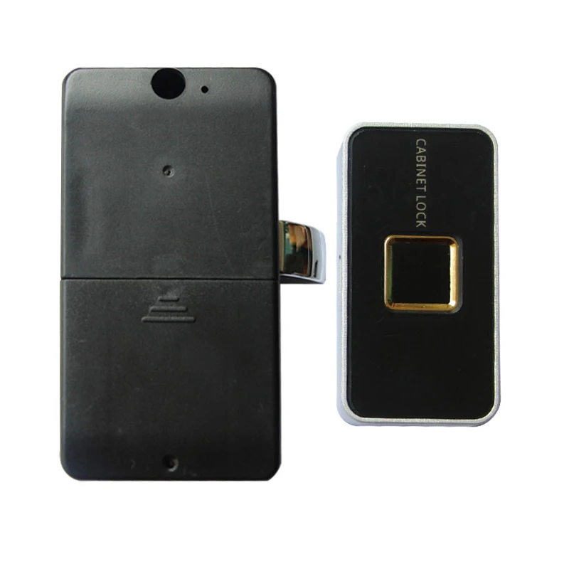 Черный мини замок с детектором отпечатков пальцев для живого пользования ящик