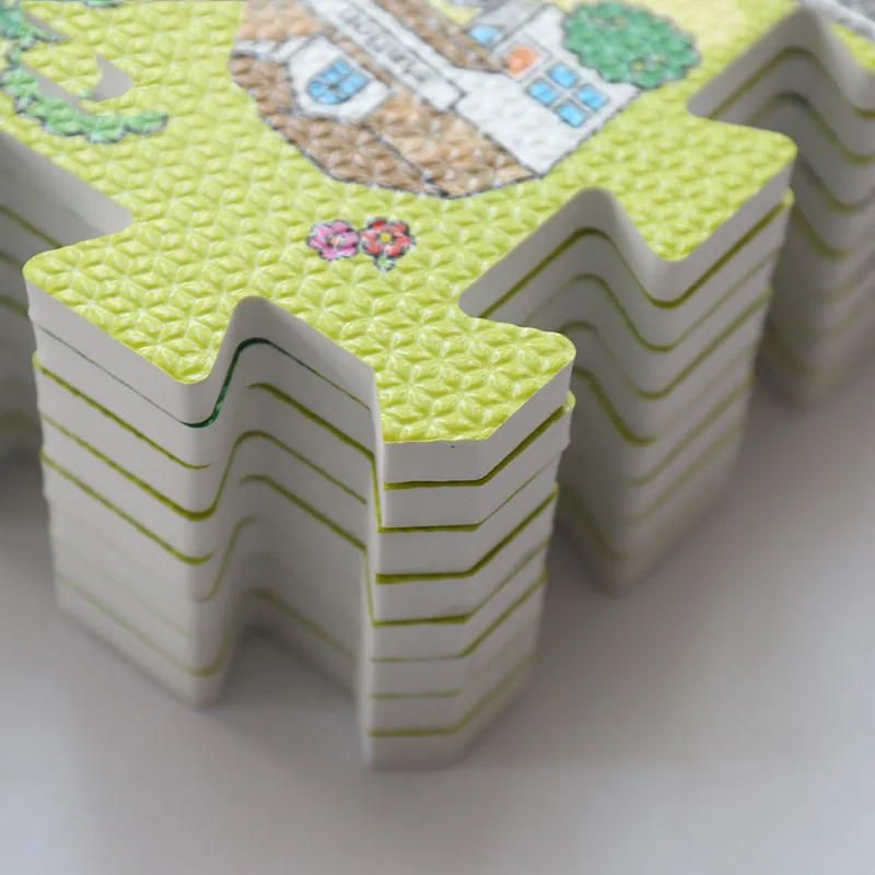 Головоломка малыша одноцветное Упражнение играть Коврики EVA пены маленьких