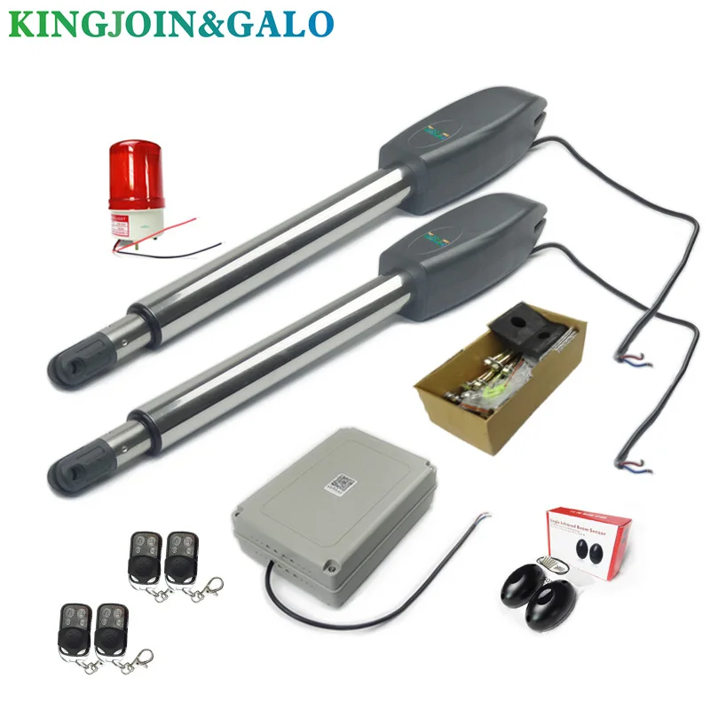 kit 4 DC24V AC220V линейный привод червь Шестерни автоматические распашные ворот(фотоэлементы, лампа, кнопки, gsm, клавиатура опционально - Цвет: kit 4