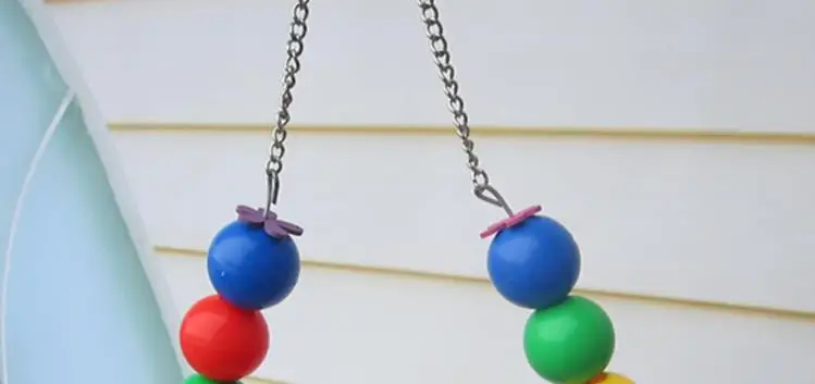 Деревянная птица игрушка качели укуса попугай игрушки стоят лестница для