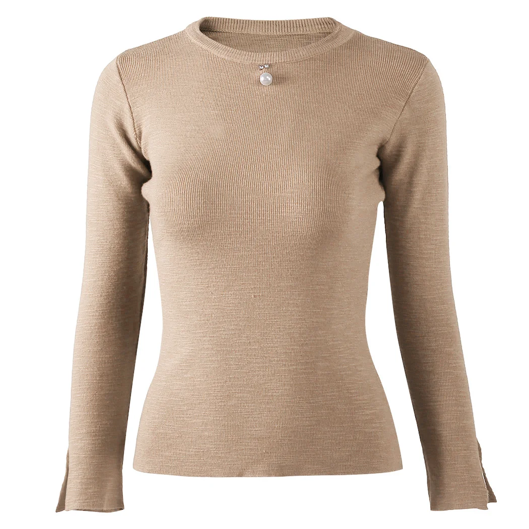 Корейская мода Слим свитер Для женщин новые весенние Повседневное вязаные