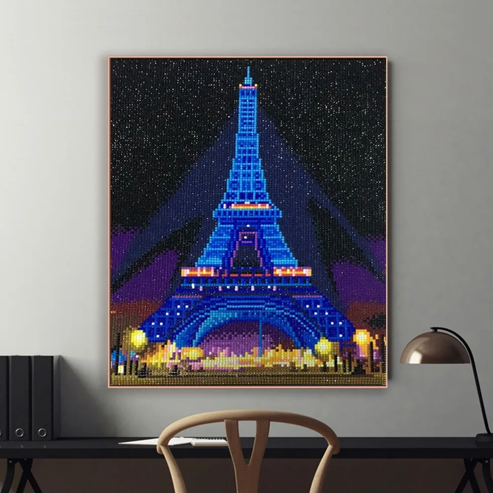 LED3003 EverShine Diamond Paining Новые поступления светодиодный светильник с рамкой Алмазная вышивка зимняя Ландшафтная мозаика с бриллиантами Рождественский Декор - Цвет: LED3003