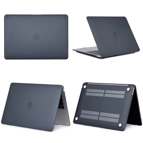 Matte Black New Laptop Case For Apple Macbook Air Pro Retina 11 12 13 15,Cover for mac book New Pro 13.3 15.4 inch With Touch Bar,A1932+Gift - Цвет: Matte Black