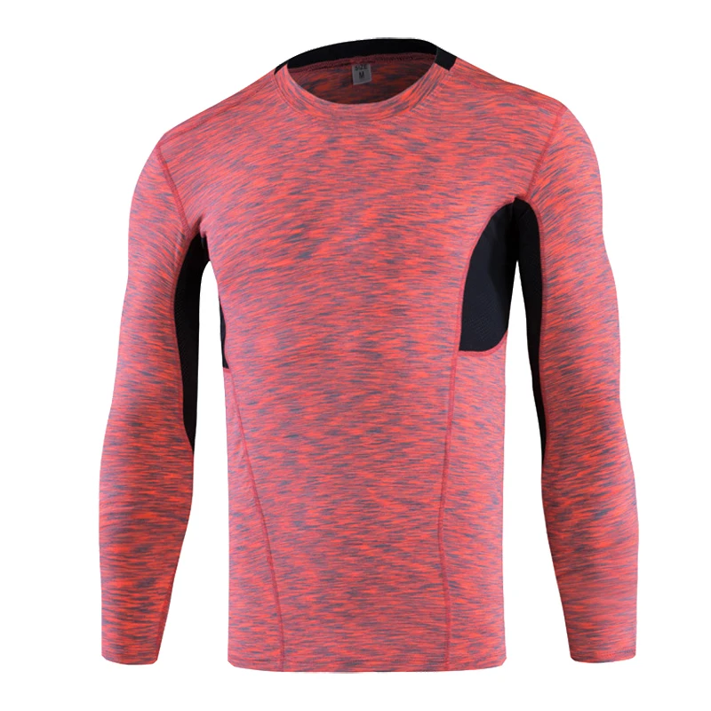 Брендовая мужская футболка для бега Спортивная с длинным рукавом быстросохнущая
