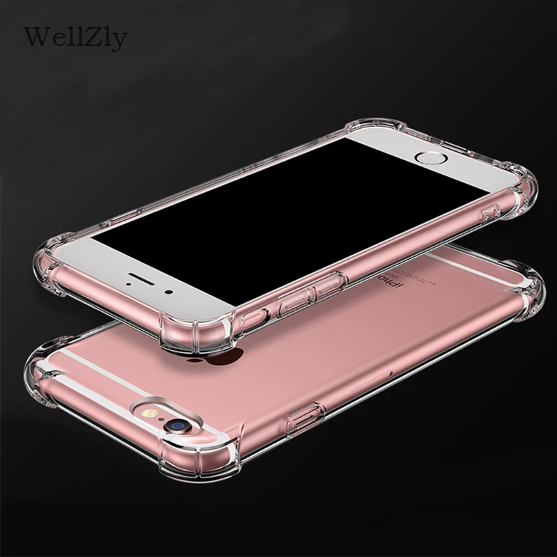 WellZly for iphone 7 plus transparent case silicone 5 x 8 6s 6 5s se | Мобильные телефоны и аксессуары
