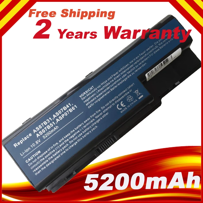 Сменный аккумулятор для ноутбука AS07B31 AS07B41 AS07B51 AS07B61 AS07B71 Acer TravelMate 7230 7330 7530 7530G 7730