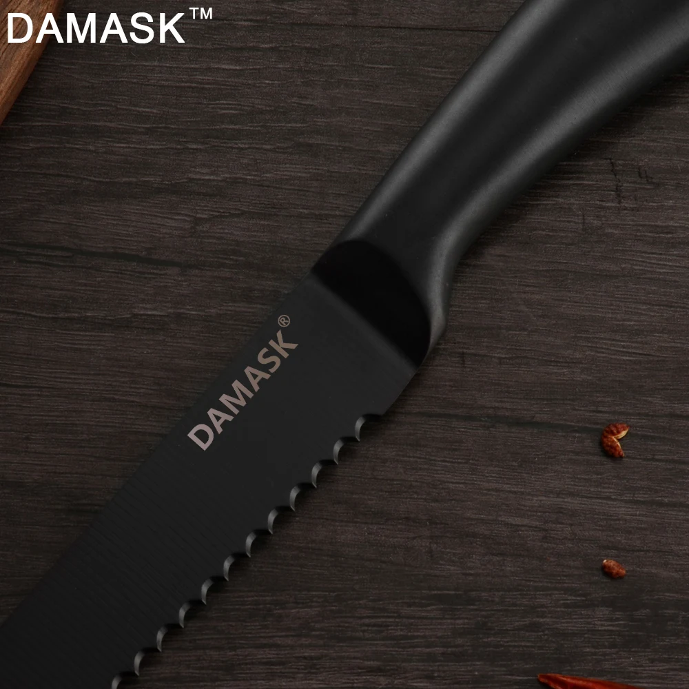 DAMASK набор кухонных ножей из нержавеющей стали высокопрочные 3Cr13Mov японские