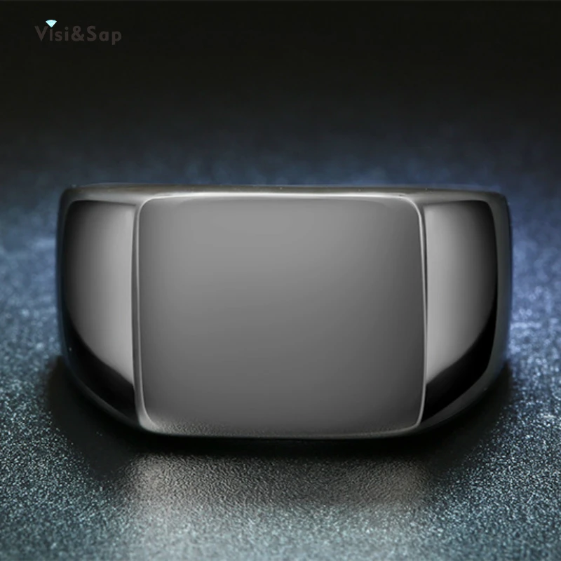 Visisap титановая сталь широкий пояс для мужчин кольцо Размеры детей в возрасте от 7