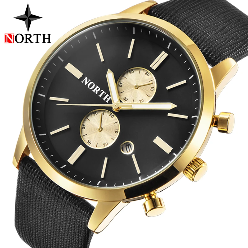 Relogio masculino NORTH мужские часы военные кварцевые Топ Бренд роскошные кожа