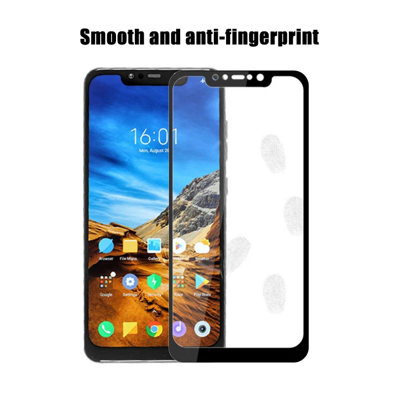 3D закаленное стекло для Xiaomi Poco F1 2 шт. полноэкранная Защитная пленка Pocophone