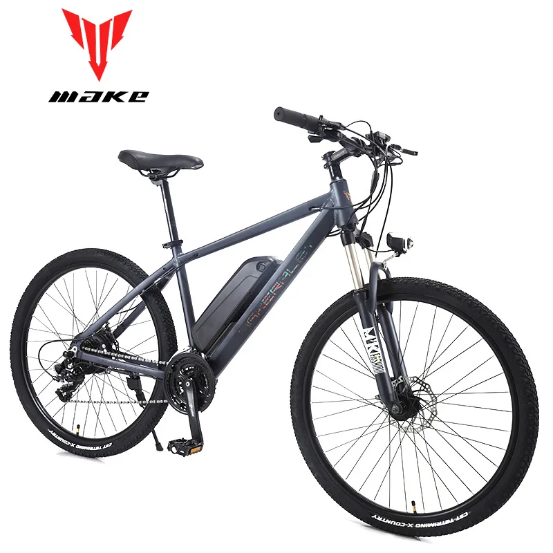 Make горный электрический велосипед алюминиевая рама 24 скоростb Shimano дисковые тормоза 27.5" колеса