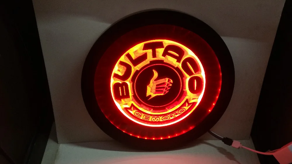 Bultaco мотоцикл Красный зелёный Синий СВЕТОДИОДНЫЙ многоцветный беспроводной