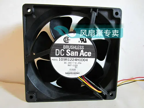 

Original Sanyo 109R1224H1D04 24V 0.25A 12CM 120*120*38MM Alarm Signal Inverter cooling fan