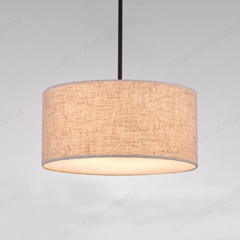Черные белые бежевые светодиодные подвесные светильники из ткани современные