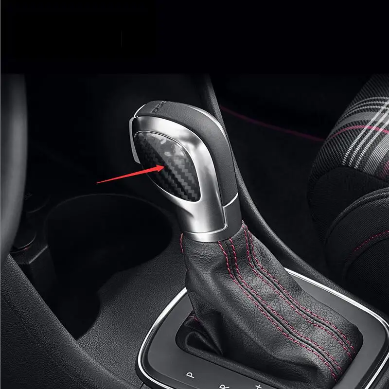 

Car styling shift lever cover gear shift knob head carbon fiber sticker for VW volkswagen B8 passat CC GOLF MK7 Tiguan JETTA