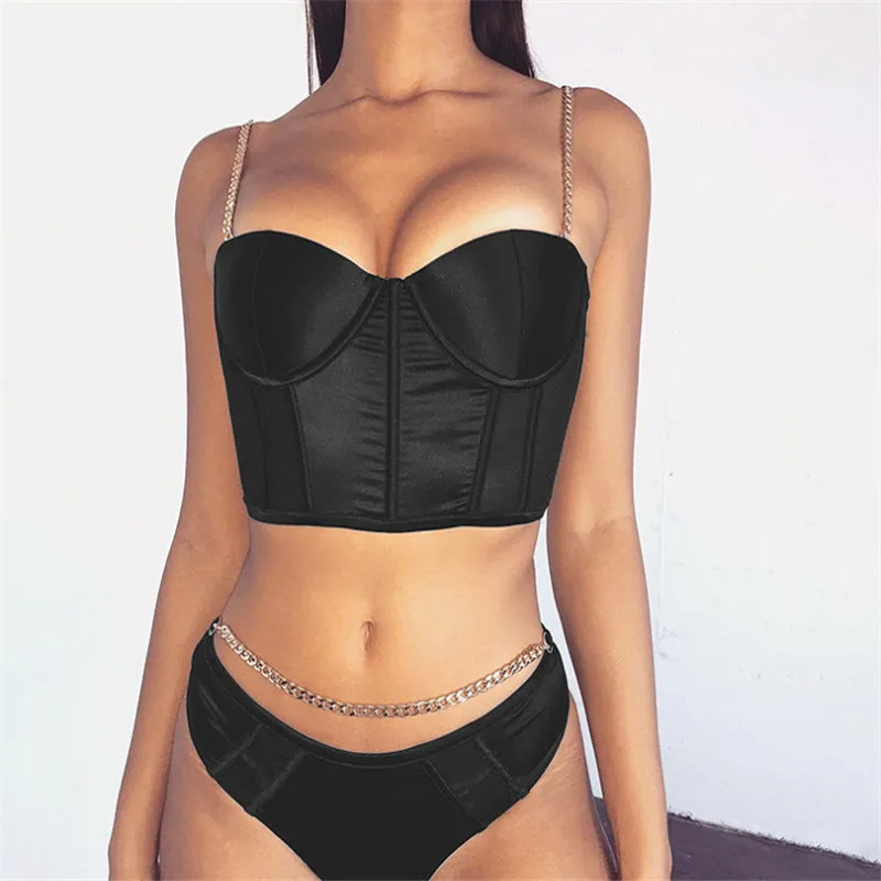 Модный женский летний бюстье без рукавов короткий топ жилет майка-труба блузка