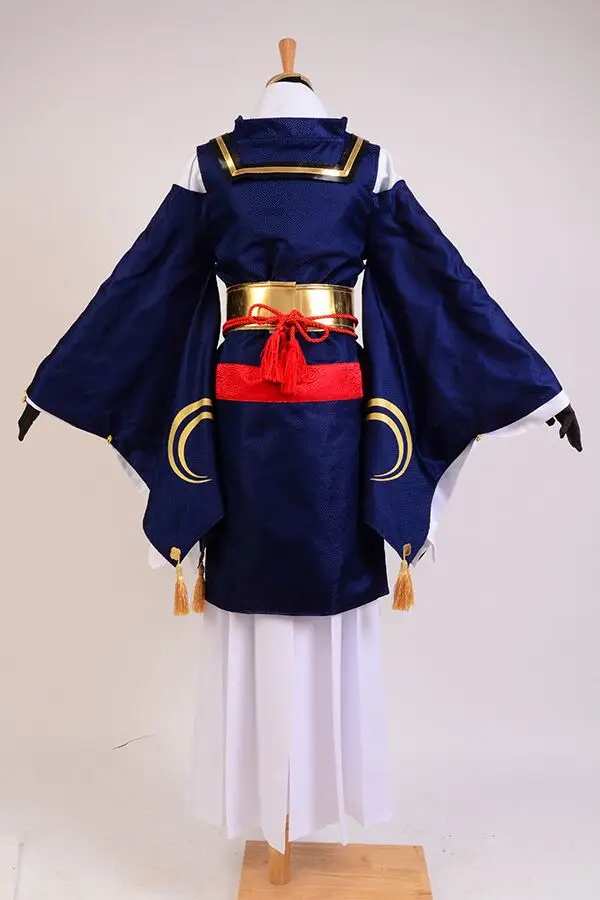 Touken Ranbu Online маскарадный костюм Mikazuki Munechika синий полный комплект самурая Uwowo