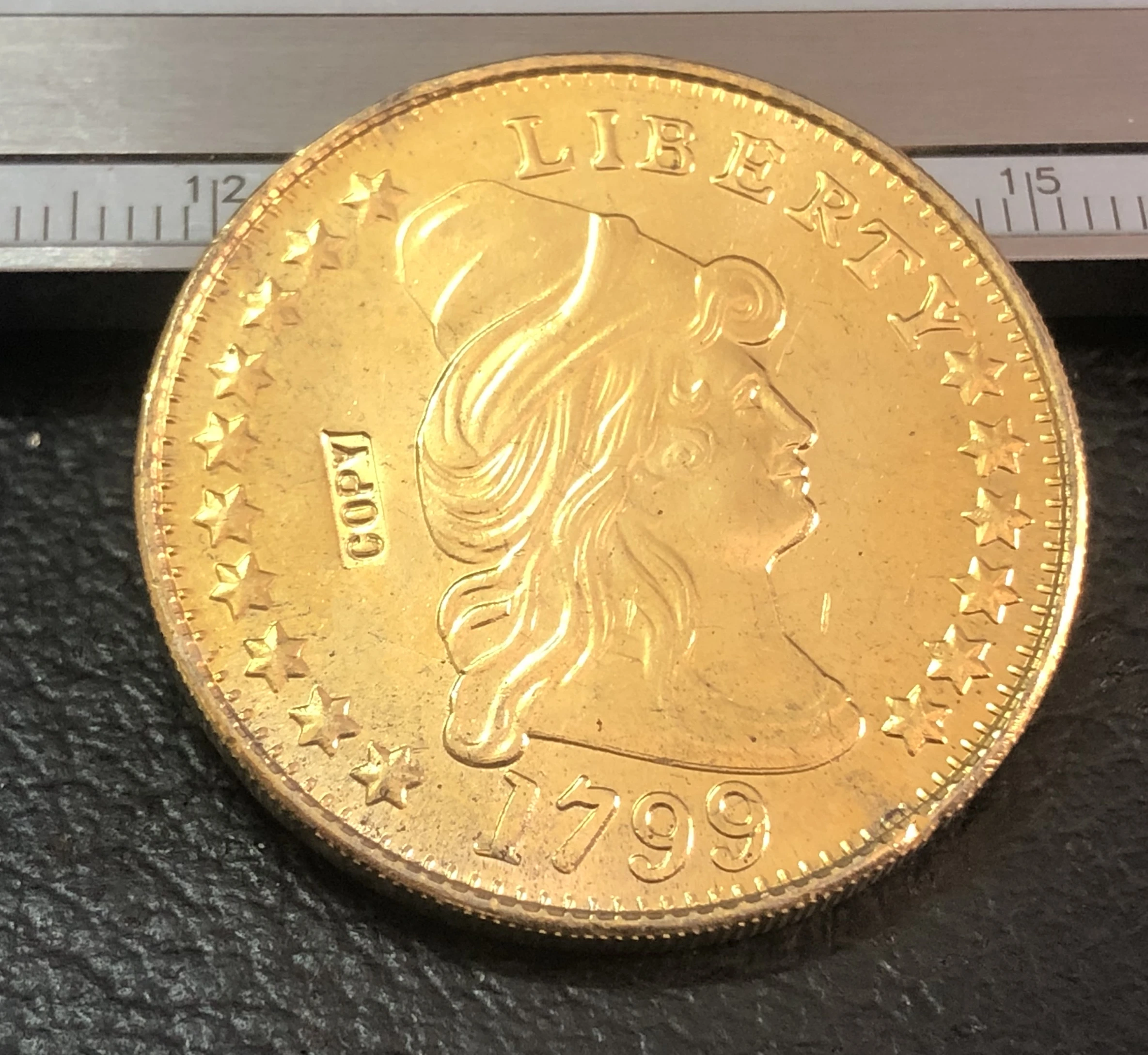 1799 TURBAN HEAD $10 Gold USD EAGLE AND SHIELD REVERSE Copy|gold silk prom dress|gold maltgold plated playing cards |