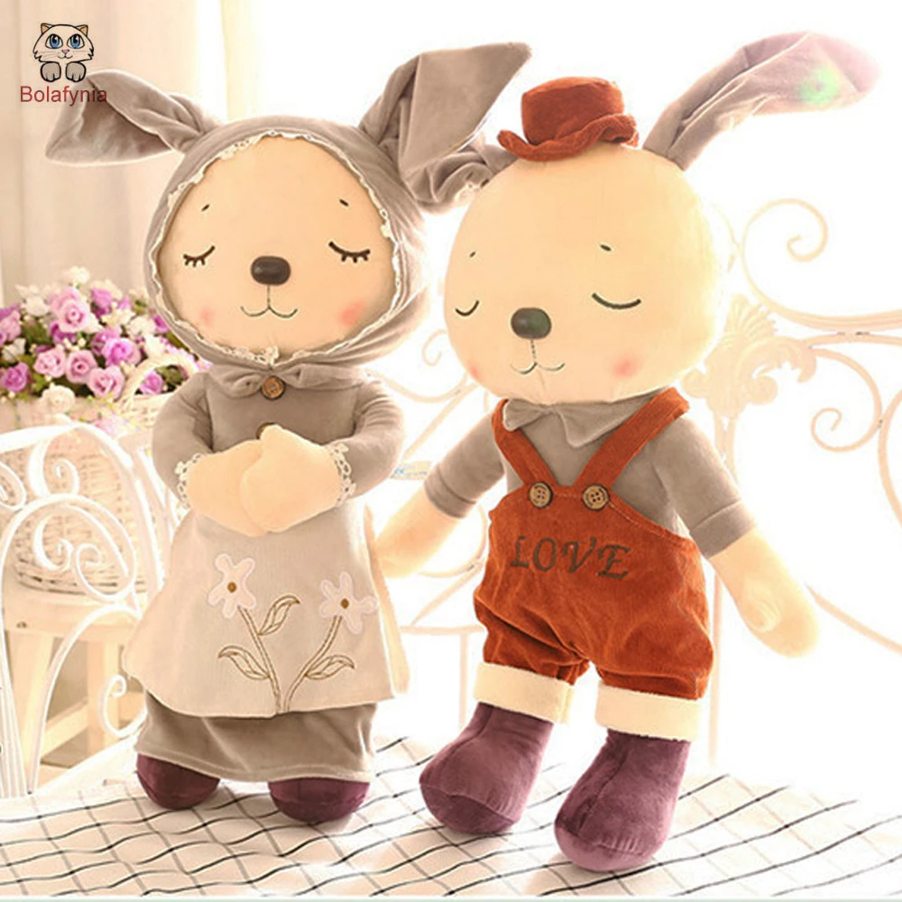 

Children Plush Stuffed Toy Couples Rabbit Creative Doll Baby Kids Christmas Birthday Gift