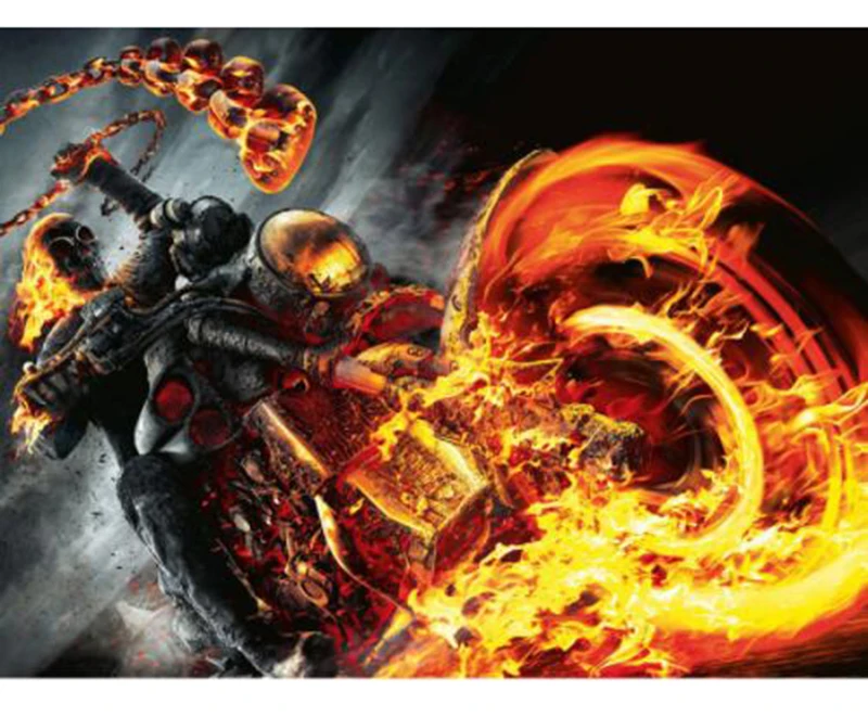 Полностью Алмазная вышивка Готическая темная система ghost rider 5D алмазная Картина