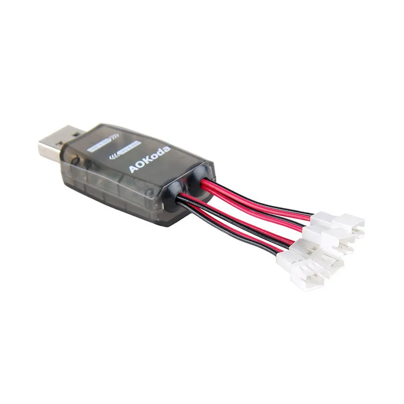 Зарядное устройство AOKoda CX405 4 в 1 канала Micro USB для батарей Lipo LiHV радиоуправляемого