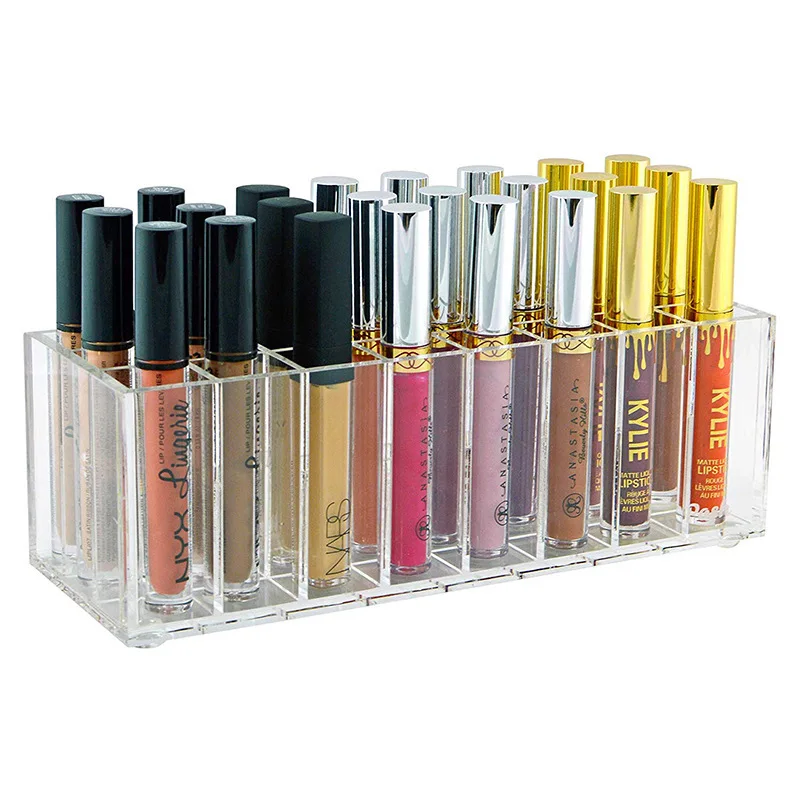 

Receive a Case Acrylic Lipstick Lip Balm Cosmetics 24 Grid Display Boxes