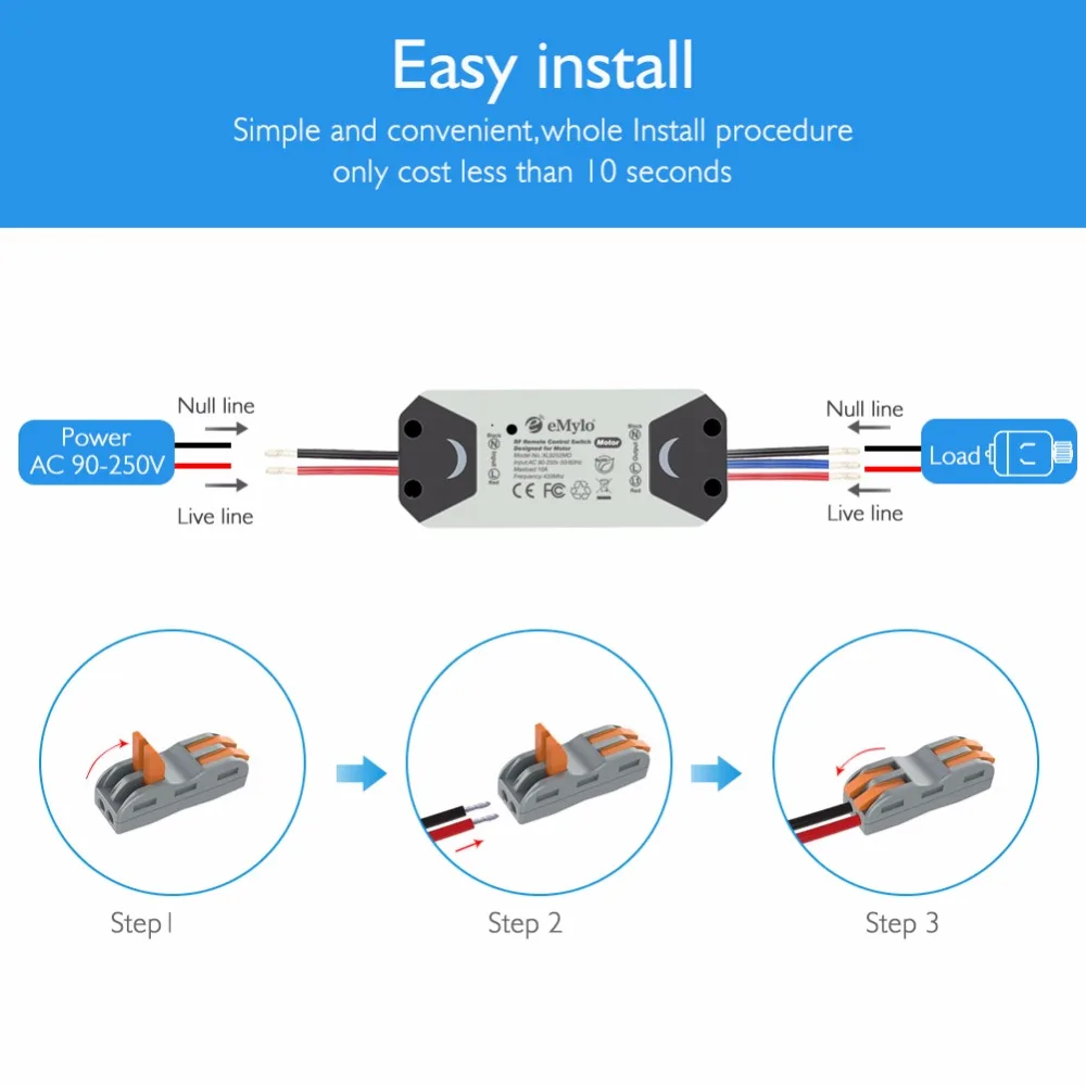 Беспроводной Радиочастотный пульт управления мотором переключатель