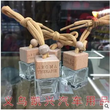 10 шт./лот автомобильная квадратная стеклянная бутылка для духов подвесная парфюм