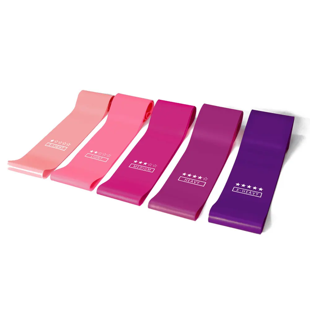 5 шт. Крытый Открытый петля тренировок дома Розовый градиент тренажерный зал