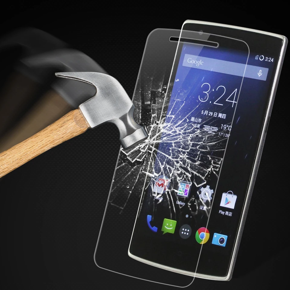 2 piezas de vidrio para Oneplus One Protector de pantalla de vidrio templado Oneplus One Glass OnePlus 1 pel&iacute;cula templada antiara&ntilde;azos para tel&eacute;fono-1